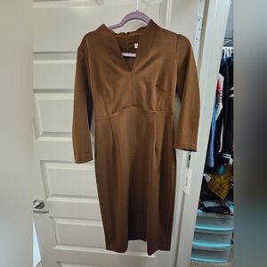 Calvin Klein Women's Scuba Crepe Long Sleeve Sheath Dress